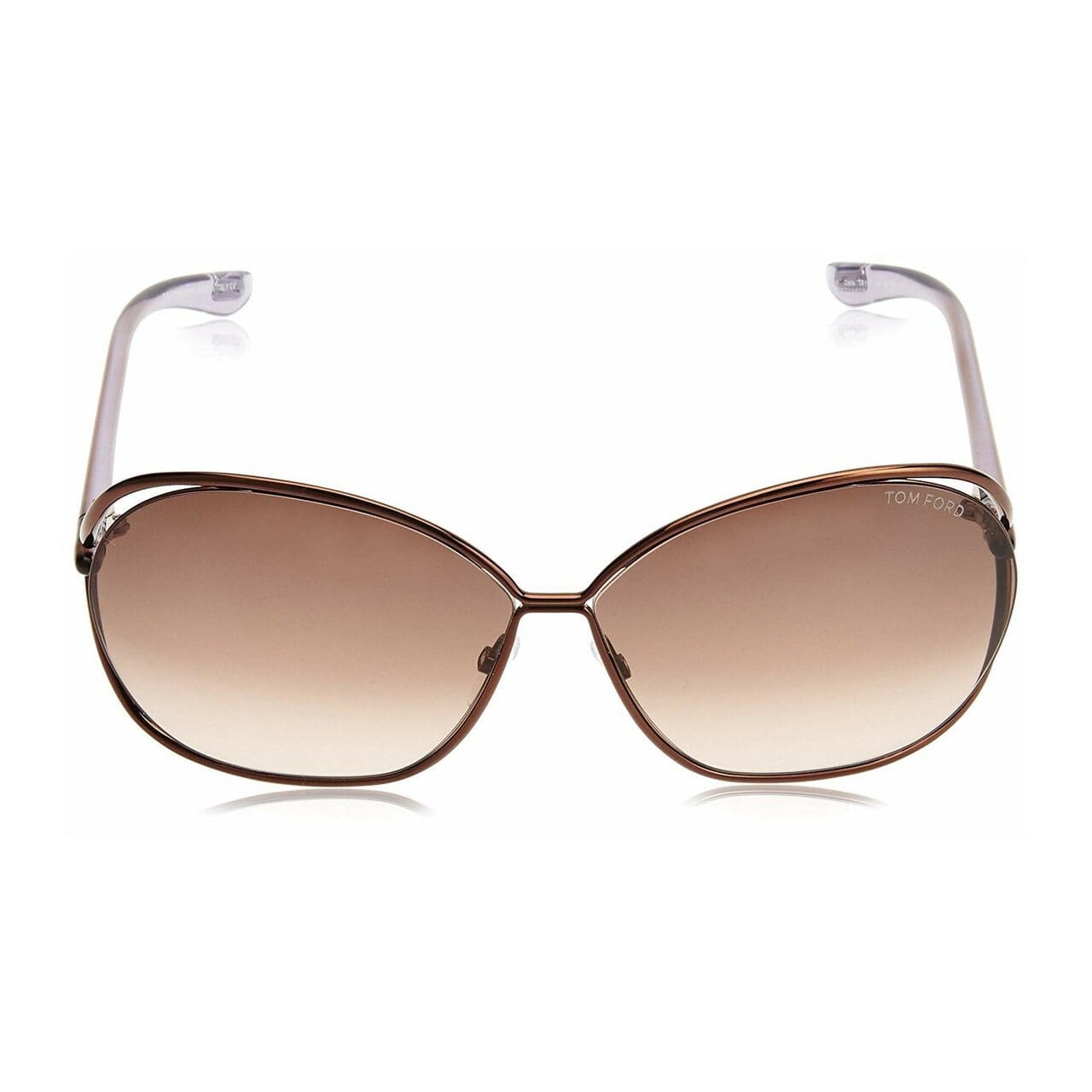 Tom Ford TF157-48F Carla Shiny Brown Oversize Soft Square Gradient Brown Women's Sunglasses 664689468423