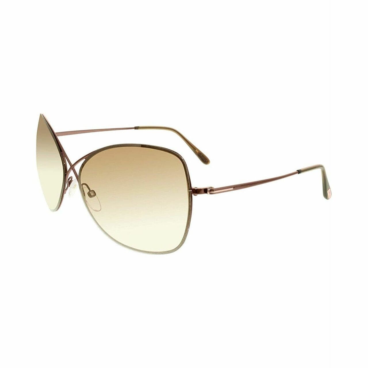 Tom Ford TF250-48F Colette Dark Brown Metal Butterfly Gradient Brown Lens Women's Sunglasses 664689546664