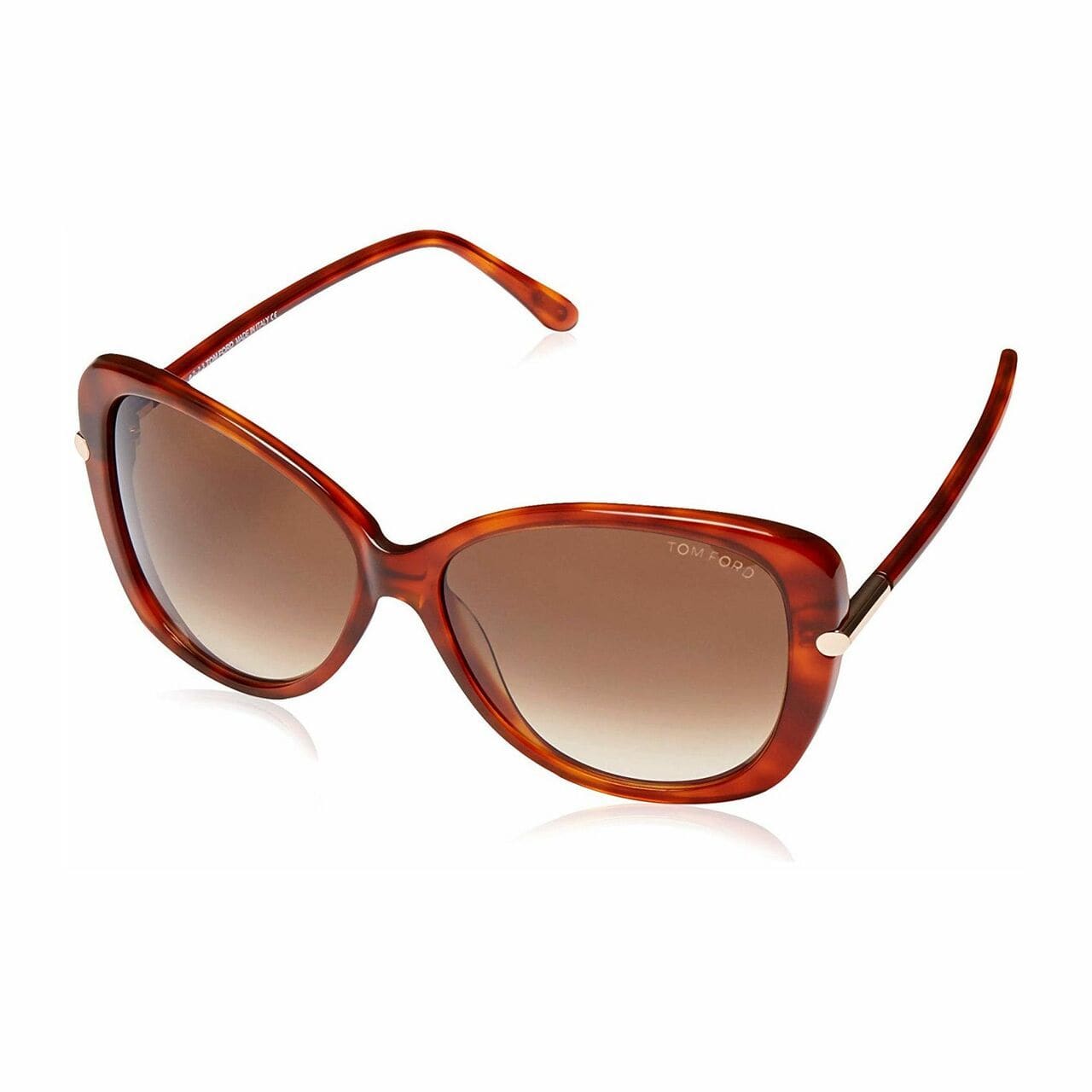 Tom Ford TF324-56F Linda Havana Butterfly Brown Gradient Lens Women's Sunglasses 664689602506