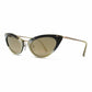 Tom Ford TF349-64J Grace Olive Horn Gold Cat Eye Green Lens Women's Sunglasses 664689619146