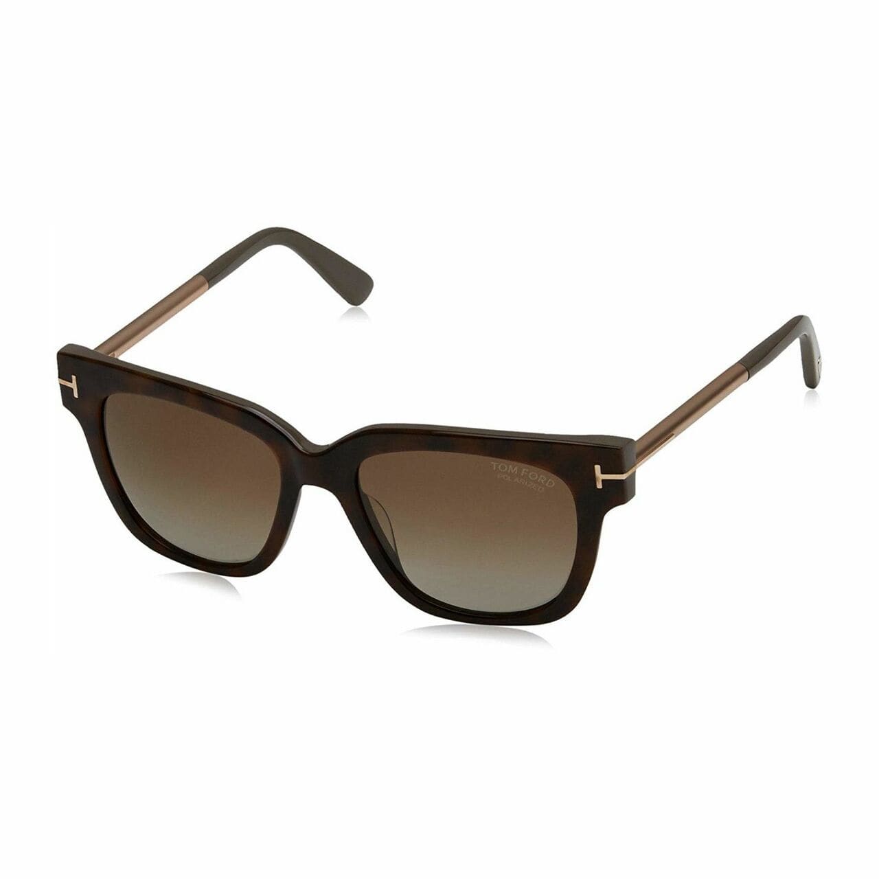 Tom Ford TF436-56H Tracy Dark Havana Square Brown Gradient Lens Women's Sunglasses 664689718146