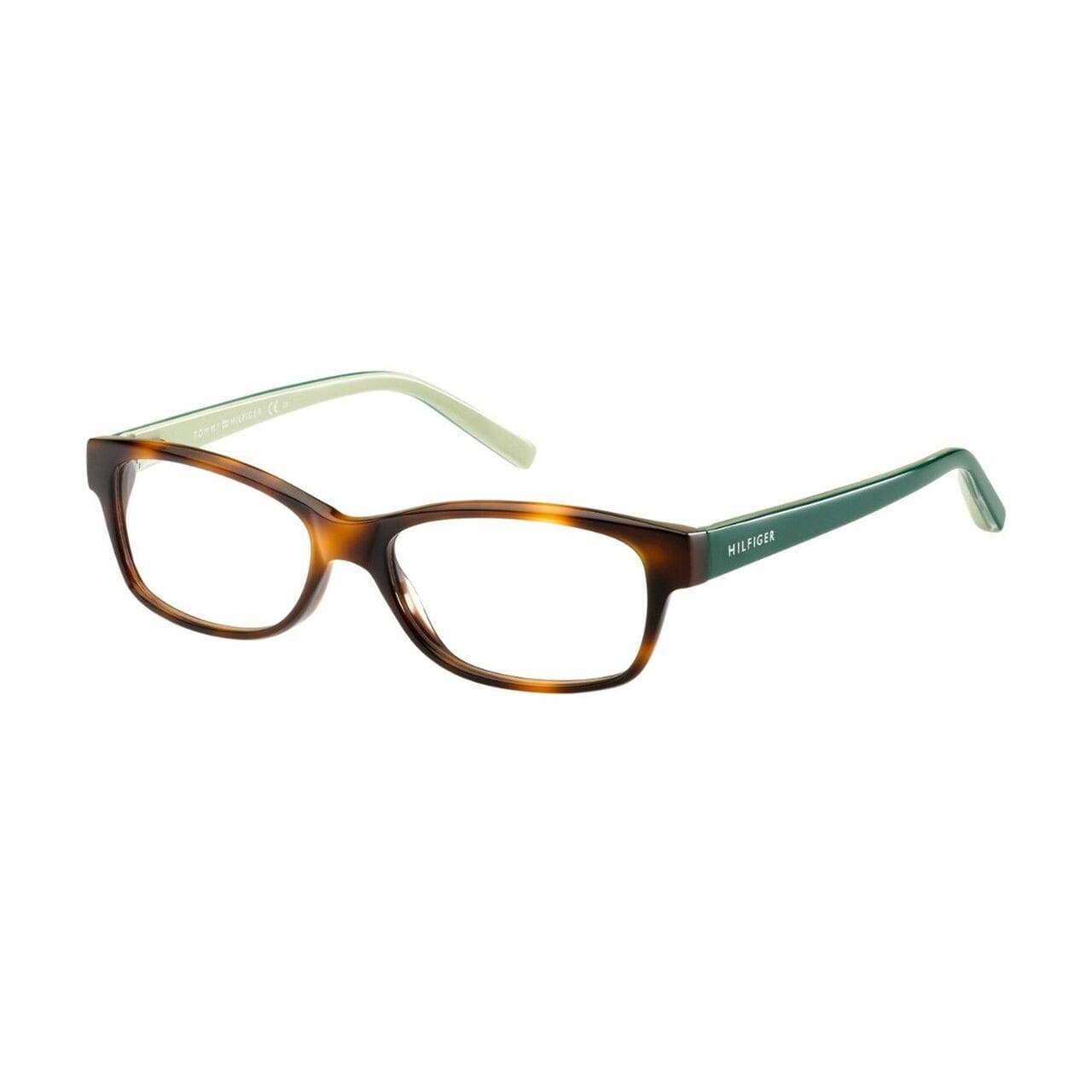 Tommy Hilfiger TH1018-6KB Green Havana Rectangular Unisex Acetate Eyeglasses