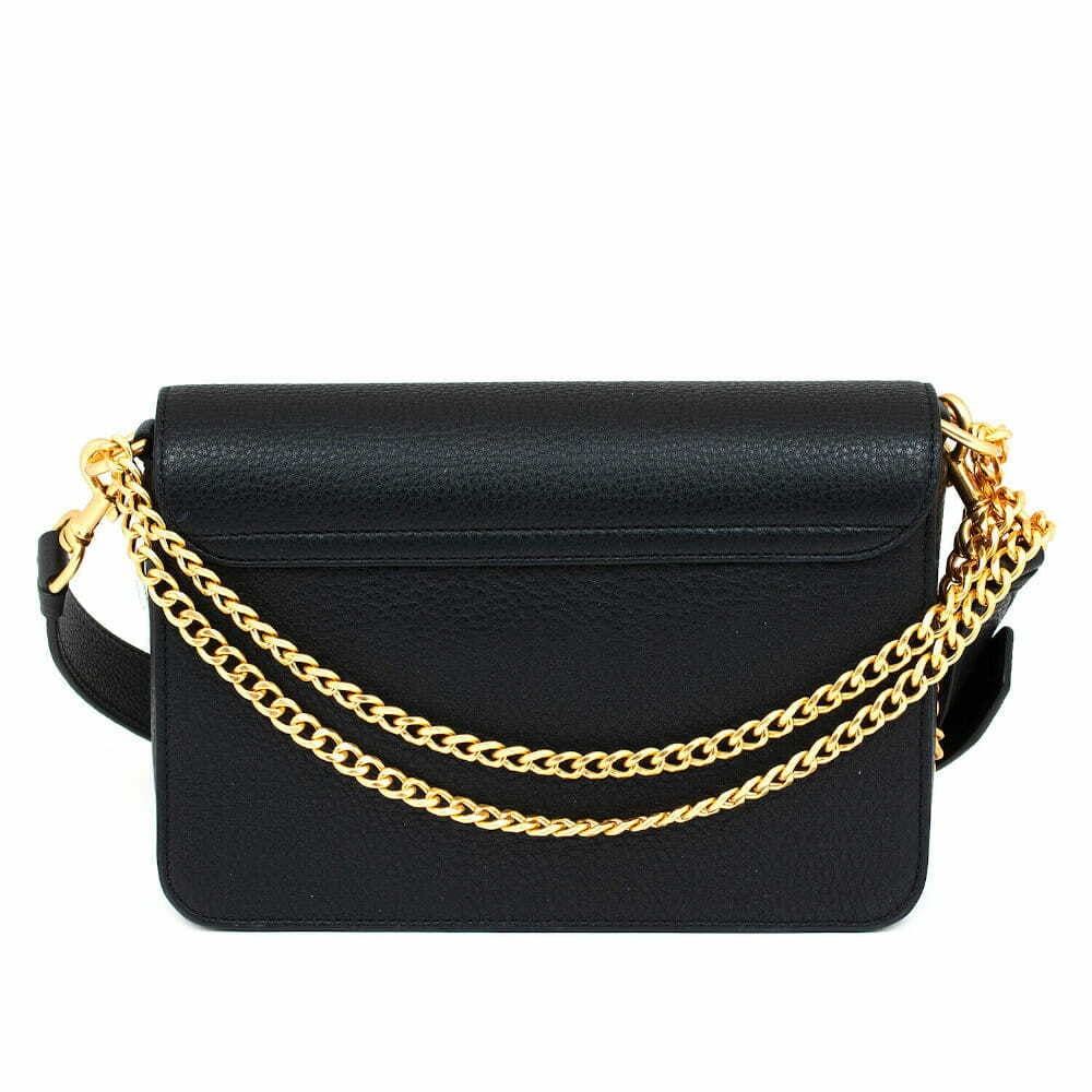 Tory Burch Chelsea Convertible Shoulder Bag in Gold Chain Black Leather 190041867400