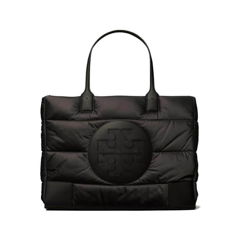 Tory Burch Ella Puffy Quilted Black Tote Bag TB 60981-001 192485345322
