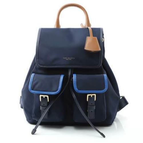Tory Burch Ladies Perry Royal Navy Blue Nylon Backpack - 