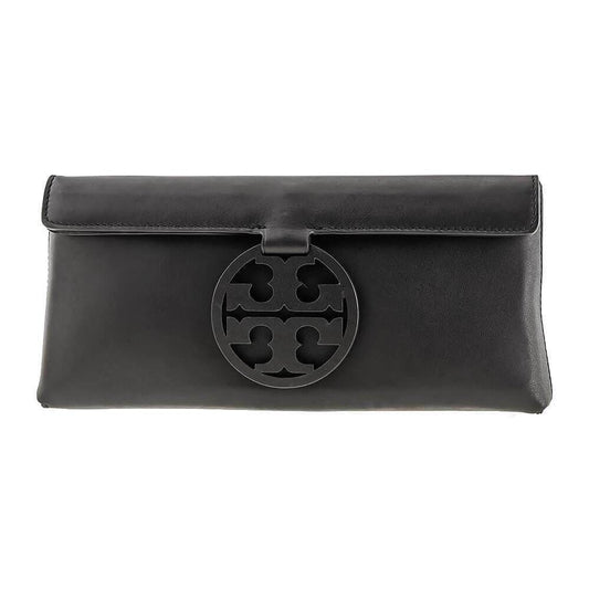 Tory Burch Miller Black Smooth Leather Clutch TB 56267-001 192485194289
