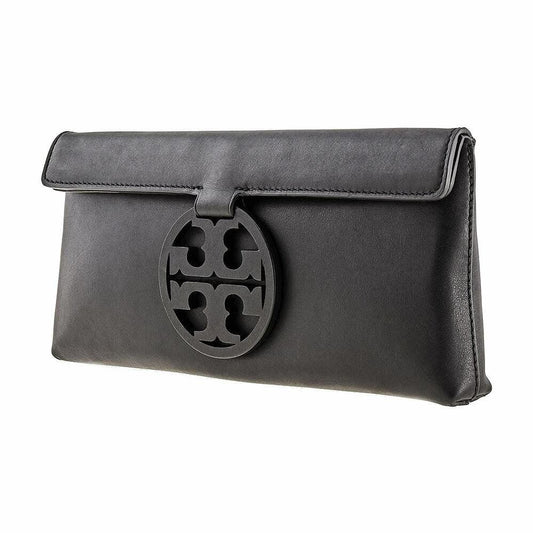Tory Burch Miller Black Smooth Leather Clutch TB 56267-001 192485194289