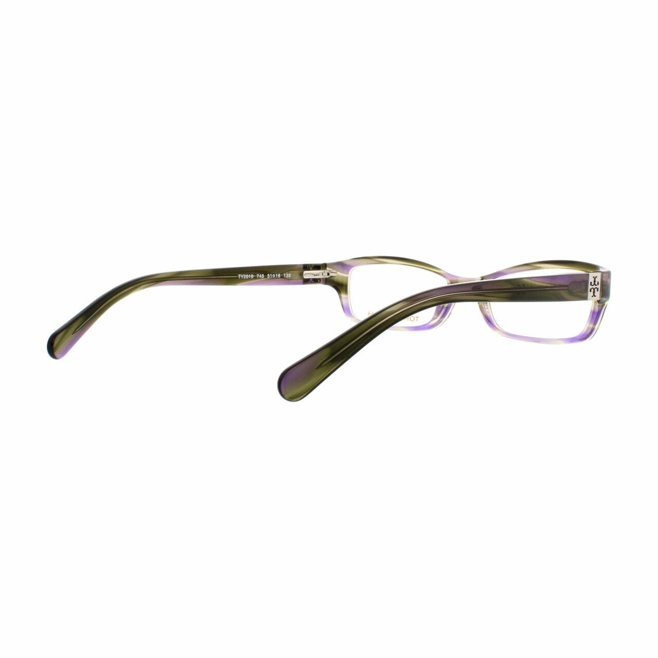 Tory Burch TY2010-745 Purple Tortoise Rectangular Women's Plastic Eyeglasses 642878944897