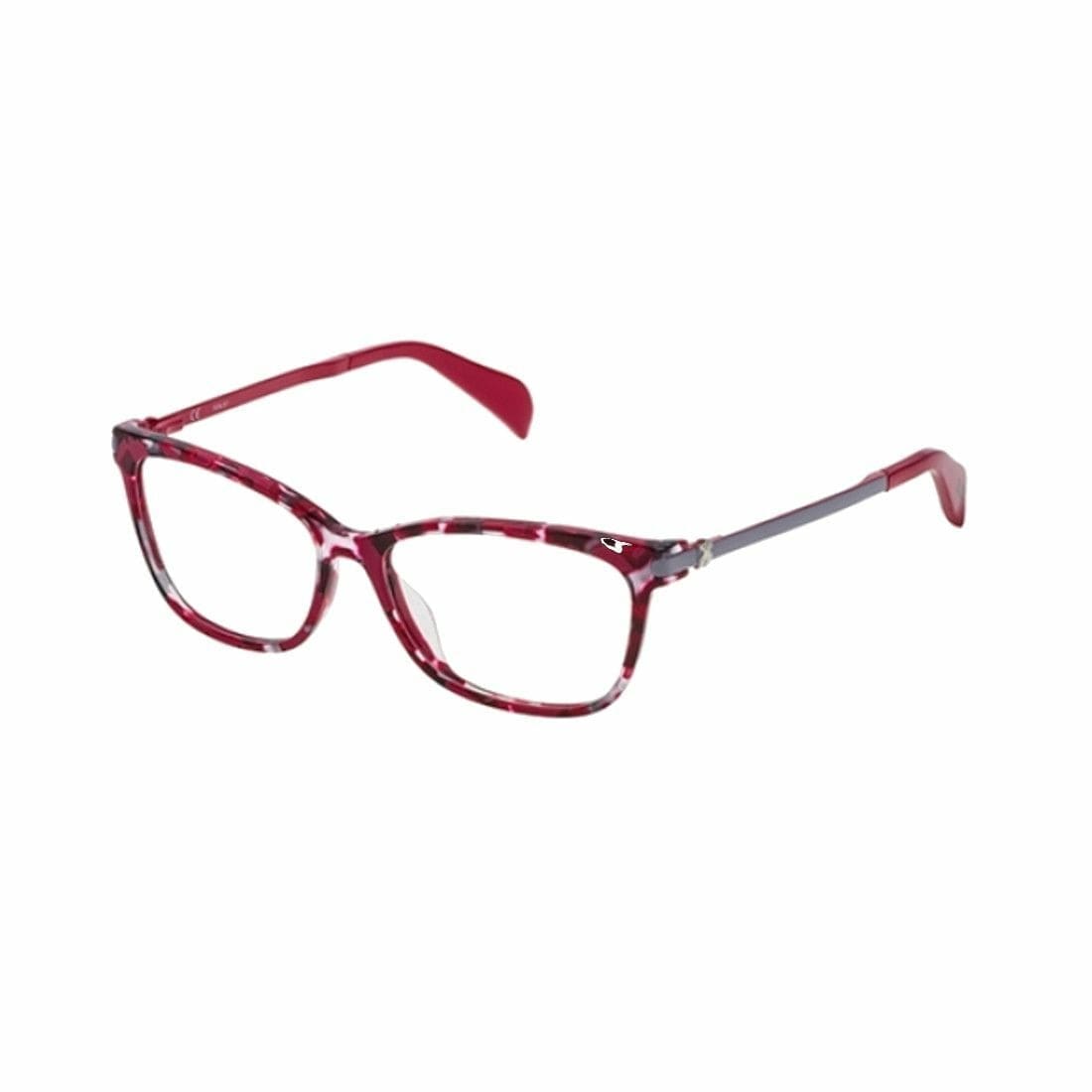 Tous VTO975-0713 Shiny Red Havana Square Women's Acetate Eyeglasses 883663975768