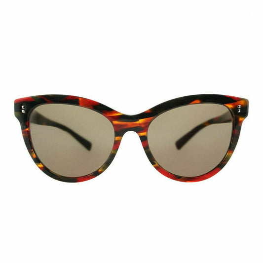 Valentino VA4013-5040/73 Striped Red Brown Cat Eye Brown Lens Women's Sunglasses 8053672737530