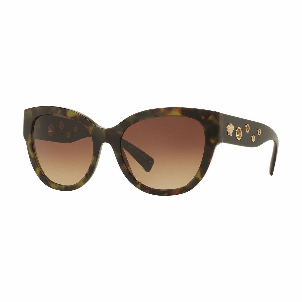 Versace VE4314-5183/13 Military Havana Cat Eye Plastic Gradient Brown Lens Women's Sunglasses 8053672584639
