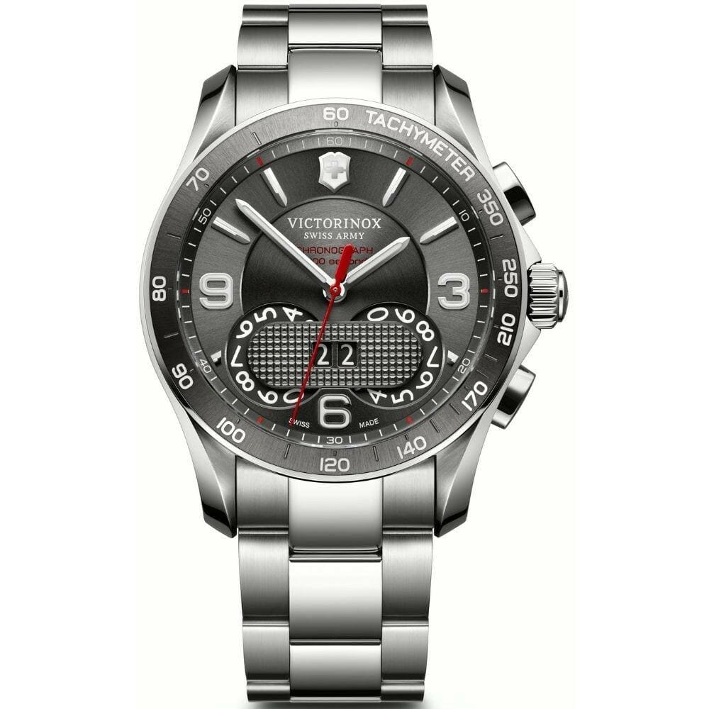 Victorinox 241618 Swiss Army Stainless Dark Grey Dial Men's chronograpgh Watch 046928030255