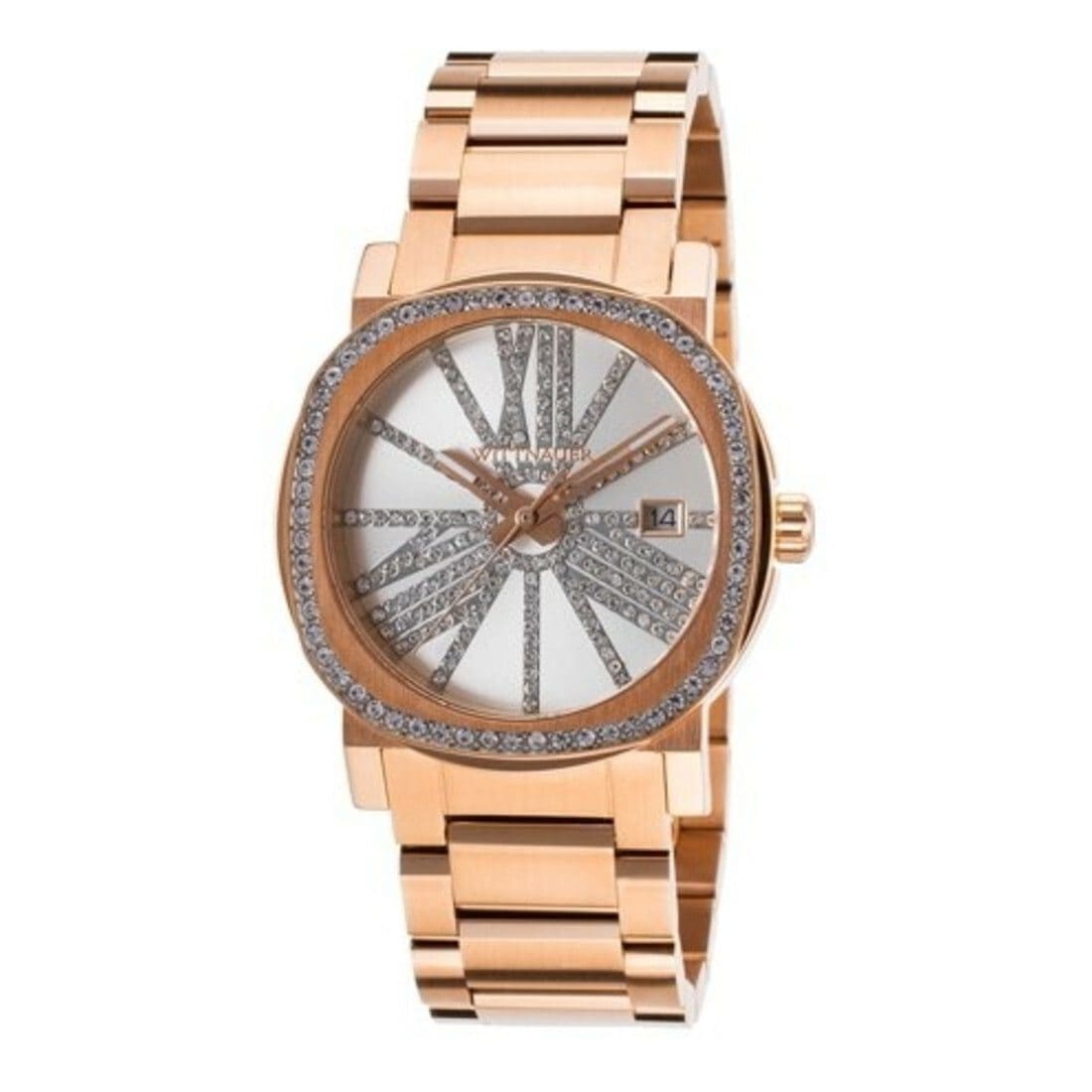Wittnauer WN4008 Adele Rosegold Tone Crystal Accented Women's Quartz Watch 042429521421