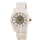 Wittnauer WN4014 White Ceramic Crystal Pave Dial Women's Quartz Watch 042429524934