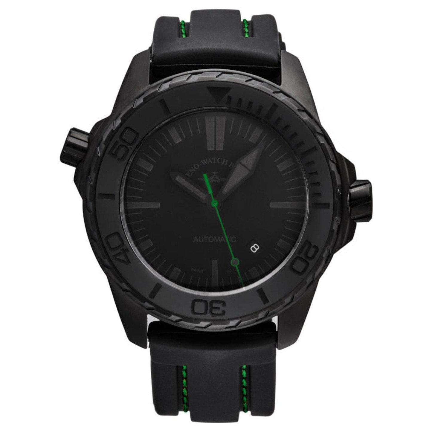 Zeno 6603-BK-I18 Men’s ’Divers’ Black Dial Black/Green 