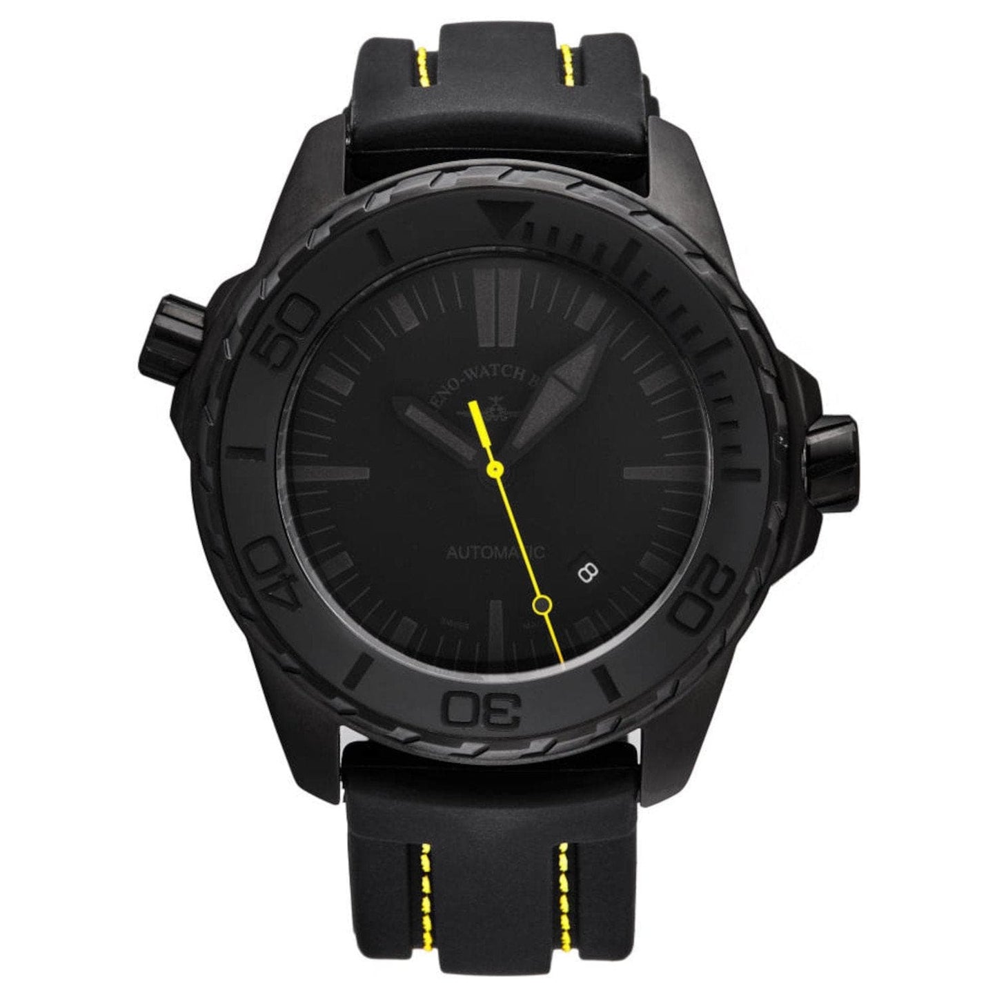 Zeno 6603-BK-I19 Men’s ’Divers’ Black Dial Black/Yellow 